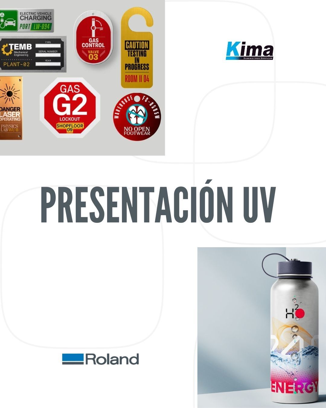 Jornadas de demostración de impresoras UV Roland en Kima Suministros Gráficos